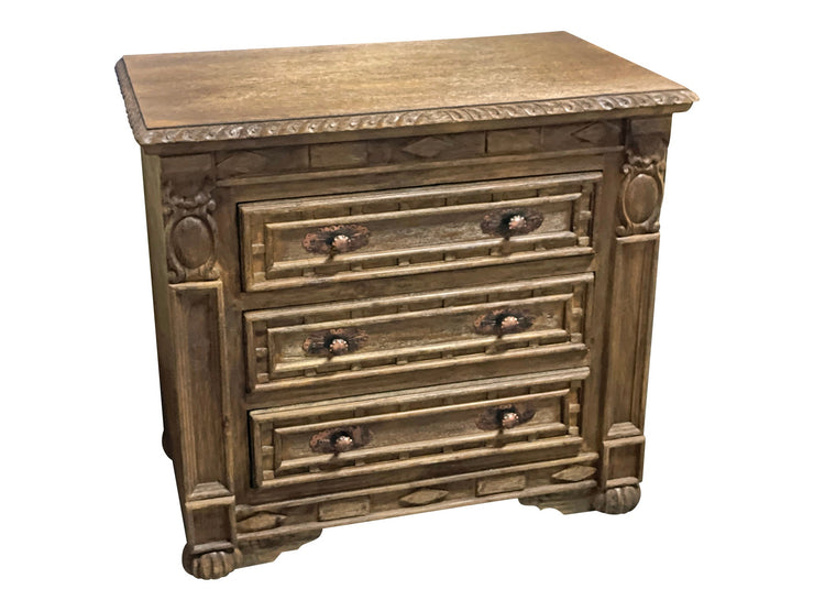 Casa Bonita Peruvian Hand-Painted Carved Wood Prado Nightstand