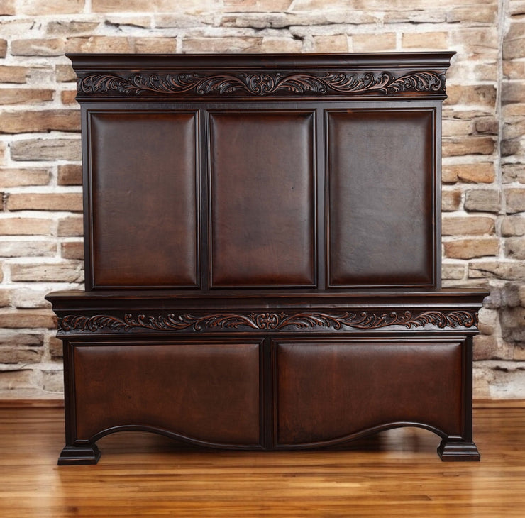 Casa Bonita Modern Rustic Montana King Leather Bed