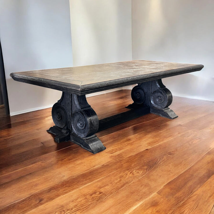 Casa Bonita Peruvian Hand-Painted Carved Wood Olympus 8 Foot Dining Table