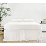 Pom Pom at Home Pleated Cream Linen Bedskirt ~ Available in Twin, Queen and King Sizes