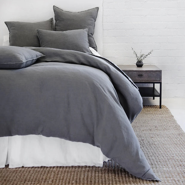 Pom Pom at Home Blair Midnight Linen Duvet Cover ~ Available in Queen and King Size