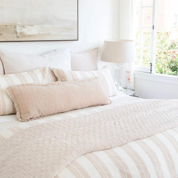 Pom Pom at Home Laurel Blush Stonewashed Linen Pillow with Insert  ~ 14 x 40