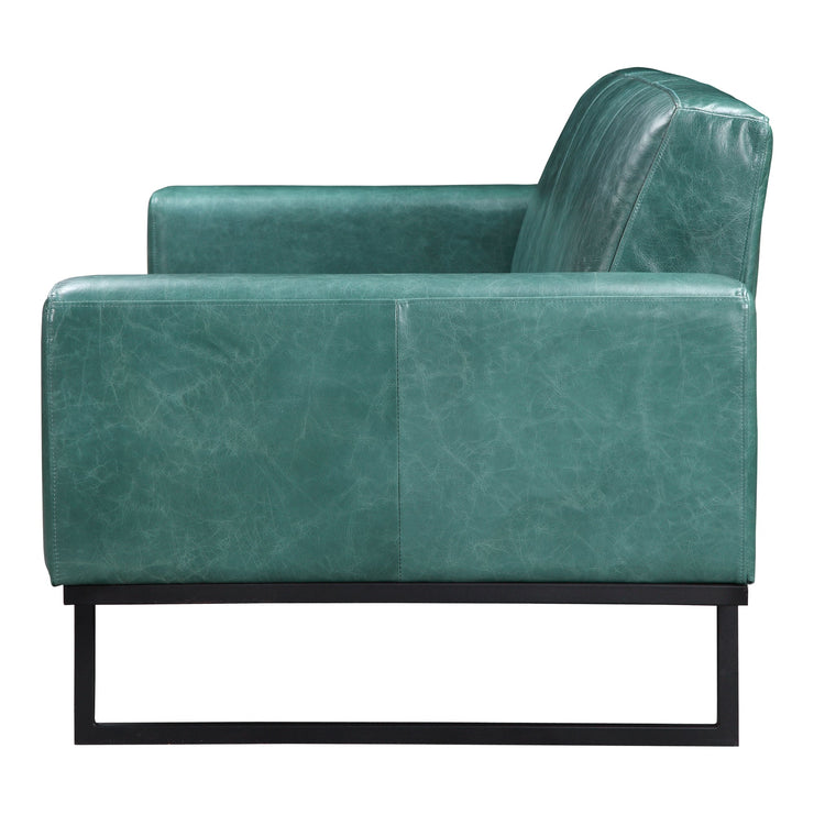 Moe's Home Collection Brock Green Leather Sofa