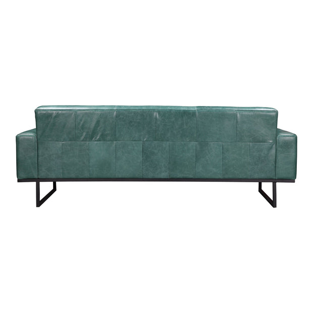 Moe's Home Collection Brock Green Leather Sofa