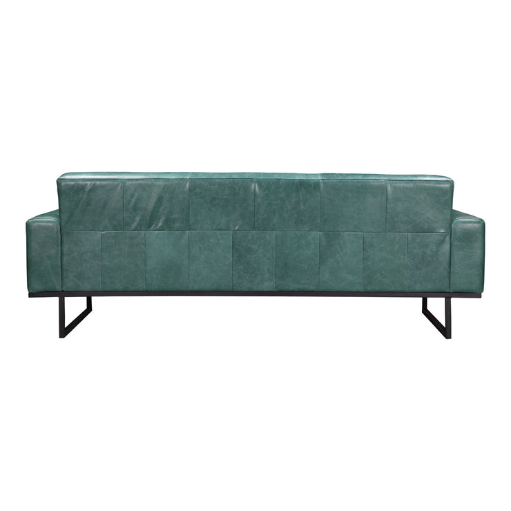 Moe's Home Collection Brock Green Leather Sofa
