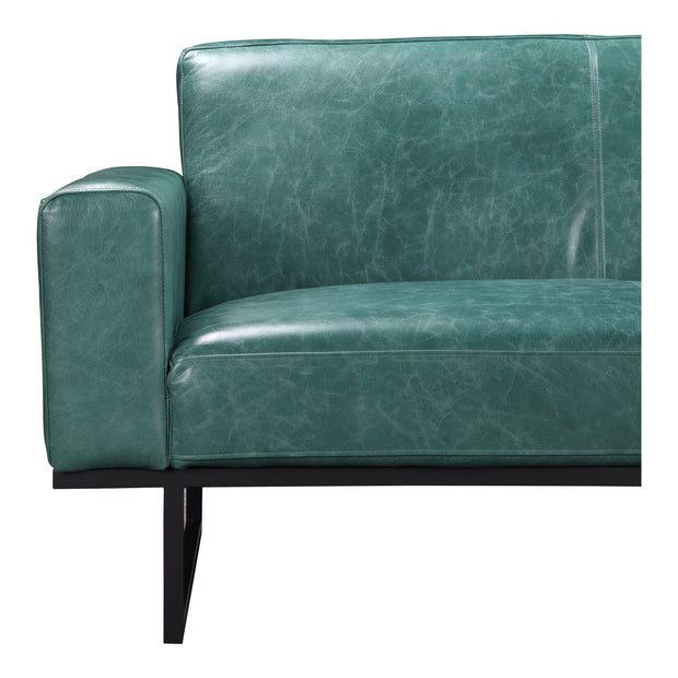 Moe's Home Collection Brock Green Leather Sofa