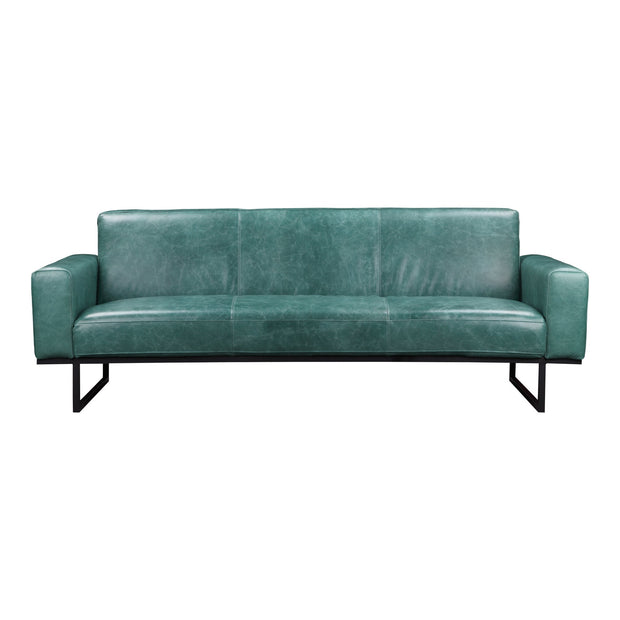 Moe's Home Collection Brock Green Leather Sofa