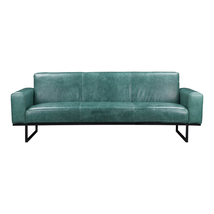Moe's Home Collection Brock Green Leather Sofa