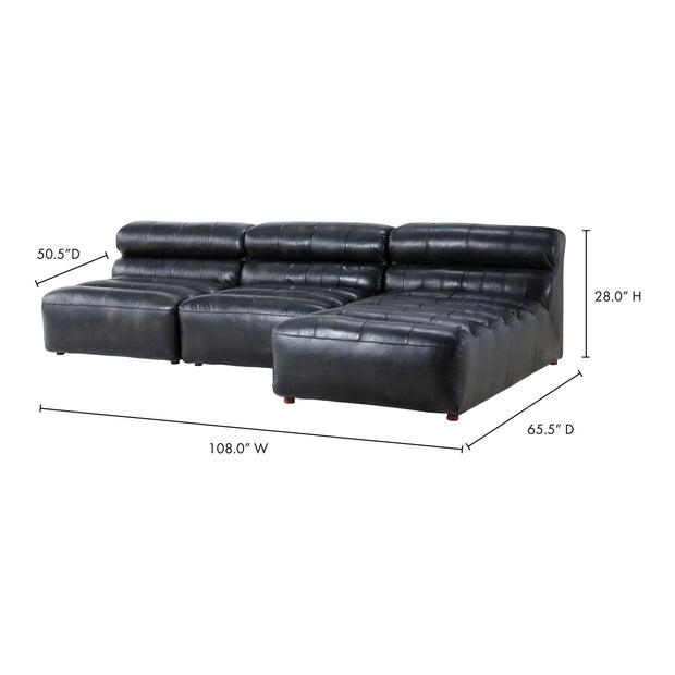 Moe's Home Collection Ramsay Signature Black Modular Sectional