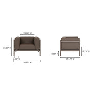 Moe's Home Collection Suri Grey Outdoor Lounge Chair