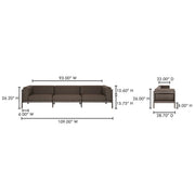 Moe's Home Collection Suri Red Outdoor 3-Seat Sofa