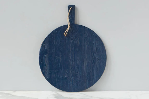 etúHOME Mod Charcuterie Cheese Board, Medium Round, Navy Blue