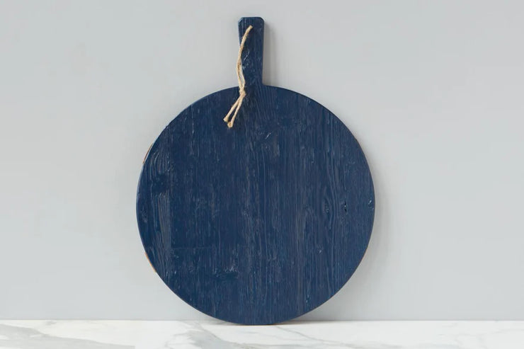 etúHOME Mod Charcuterie Cheese Board, Medium Round, Navy Blue