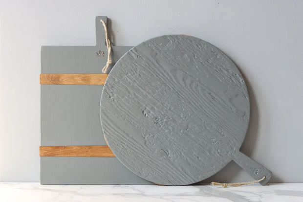 etúHOME Mod Charcuterie Cheese Board, Medium Round Grey
