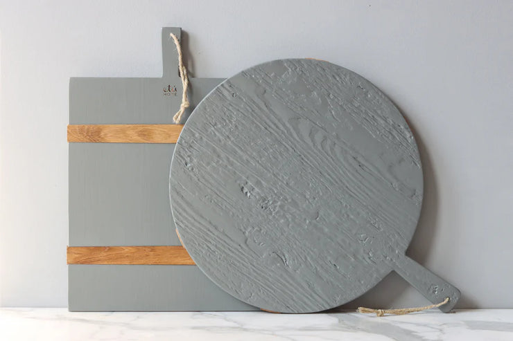 etúHOME Mod Charcuterie Cheese Board, Medium Round Grey