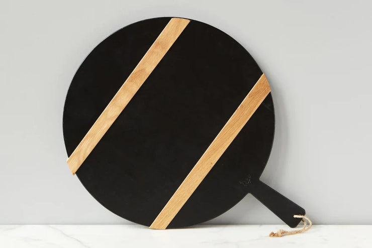 etúHOME Mod Charcuterie Cheese Board, Medium Round Black