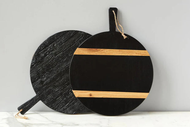 etúHOME Mod Charcuterie Cheese Board, Medium Round Black
