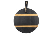etúHOME Mod Charcuterie Cheese Board, Medium Round Black
