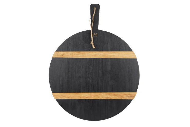 etúHOME Mod Charcuterie Cheese Board, Medium Round Black