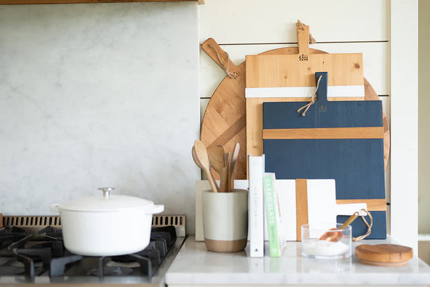 etúHOME Mod Charcuterie Cheese Board, Medium Rectangle, Navy Blue