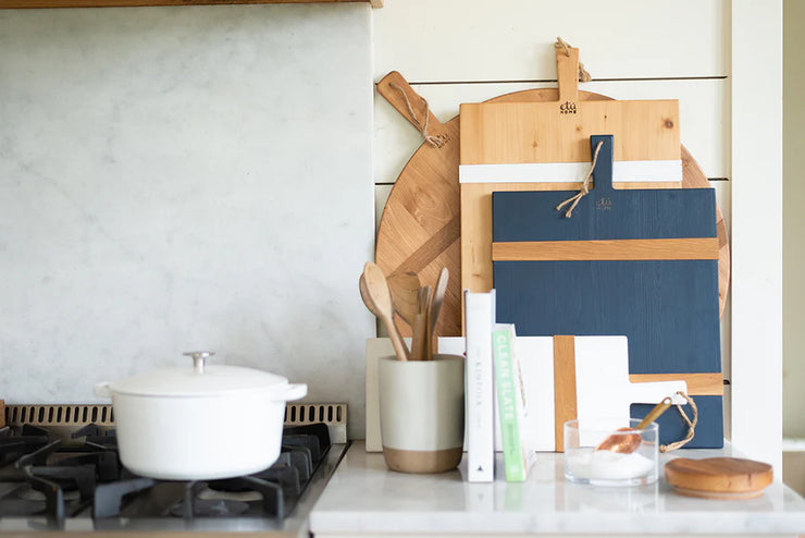 etúHOME Mod Charcuterie Cheese Board, Medium Rectangle, Navy Blue