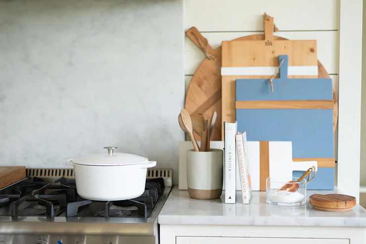 etúHOME Mod Charcuterie Cheese Board, Medium Rectangle, Denim Blue