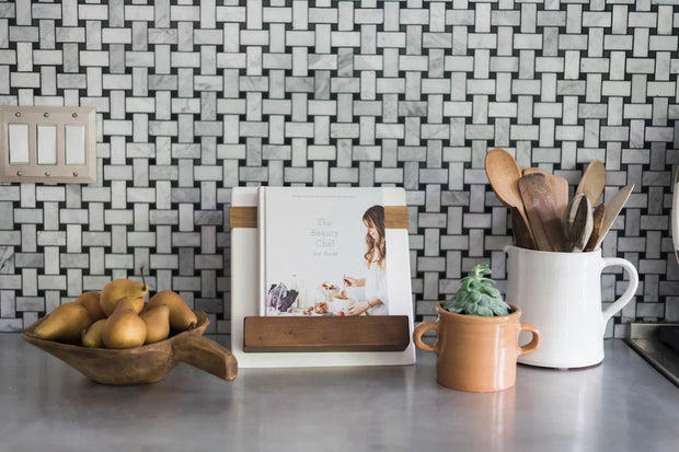 etúHOME Modern iPad / Cookbook Holder, White