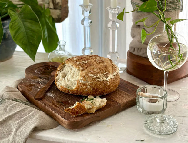 etúHOME Dutch Dipping Board with Scoop, Large, Natural