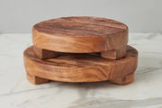 etúHOME Classic Medium Round Reclaimed Acacia Trivet Riser