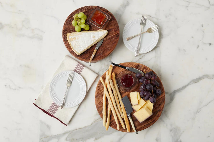 etúHOME Classic Medium Round Reclaimed Acacia Trivet Riser