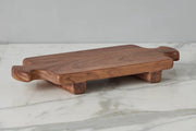 etúHOME Normandy Wood Riser Footed Tray, Medium