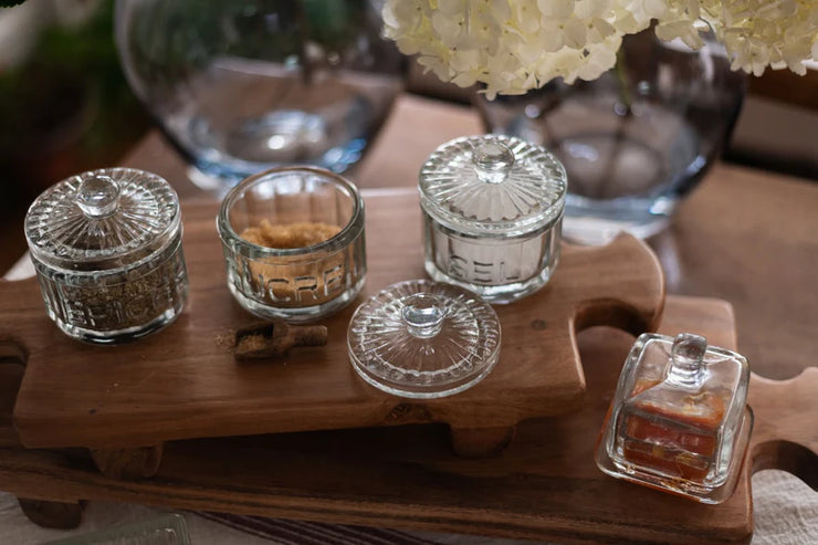 etúHOME Normandy Wood Riser Footed Tray, Medium