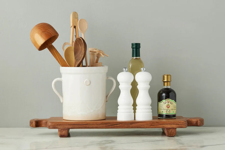 etúHOME Normandy Wood Riser Footed Tray, Large