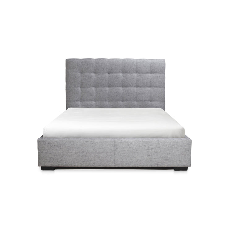 Moe's Home Collection Belle Grey Tufted Upholstered Queen Size Bed with Storage