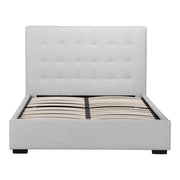 Moe's Home Collection Belle Cream Tufted Upholstered King Size Bed with Storage