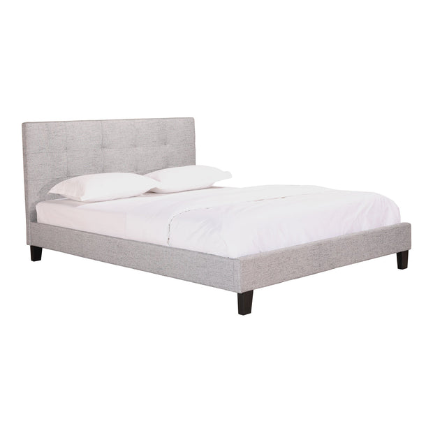 Moe's Home Collection Eliza Grey Tufted Upholstered Queen Size Bed