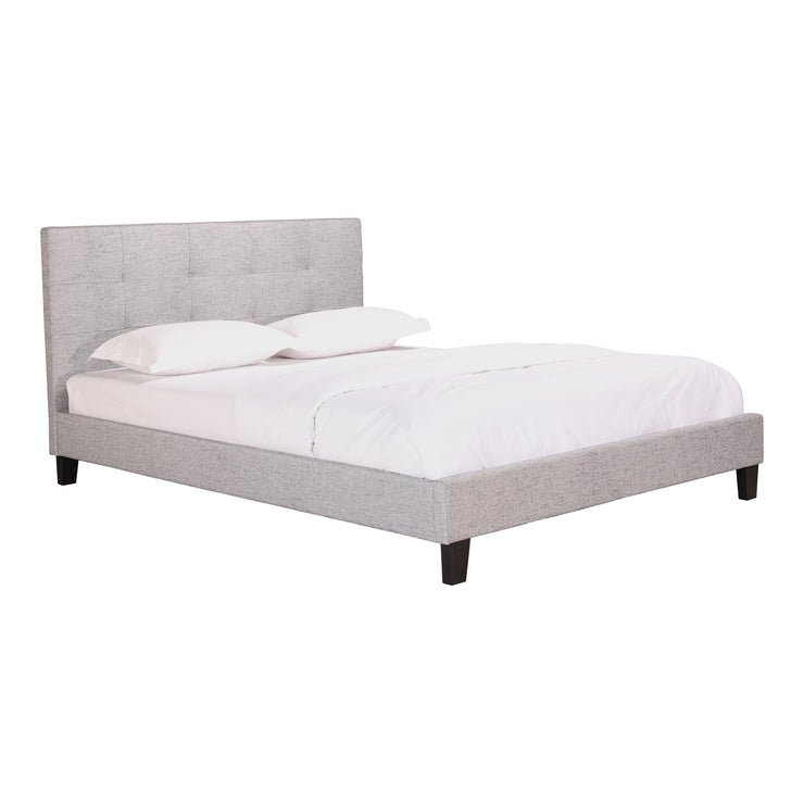 Moe's Home Collection Eliza Grey Tufted Upholstered Queen Size Bed