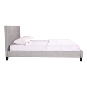 Moe's Home Collection Eliza Grey Tufted Upholstered Queen Size Bed