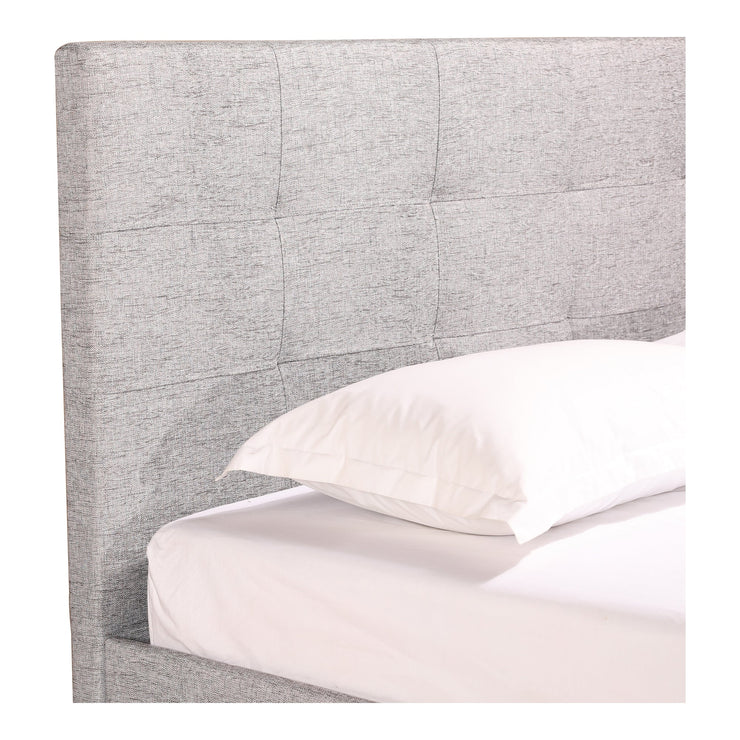 Moe's Home Collection Eliza Grey Tufted Upholstered Queen Size Bed