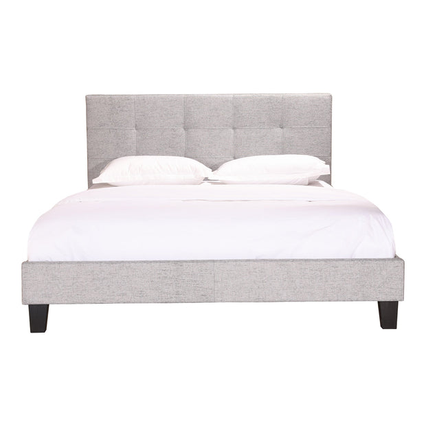 Moe's Home Collection Eliza Grey Tufted Upholstered Queen Size Bed