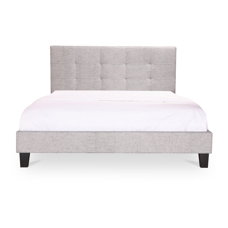 Moe's Home Collection Eliza Grey Tufted Upholstered King Size Bed