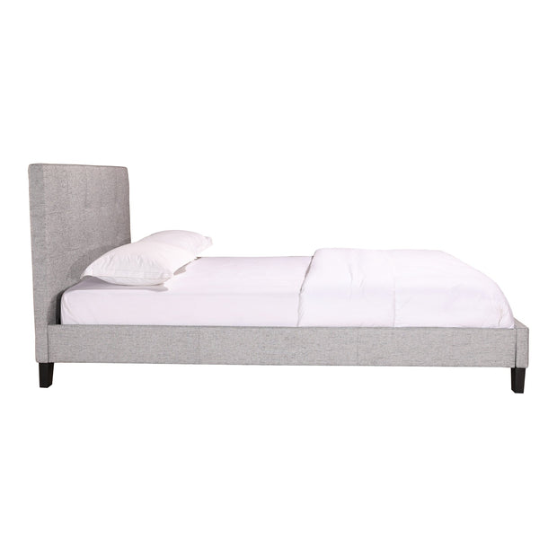 Moe's Home Collection Eliza Grey Tufted Upholstered King Size Bed