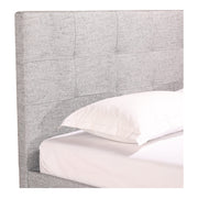 Moe's Home Collection Eliza Grey Tufted Upholstered King Size Bed