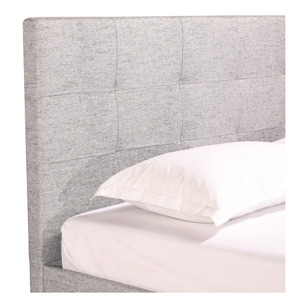 Moe's Home Collection Eliza Grey Tufted Upholstered King Size Bed
