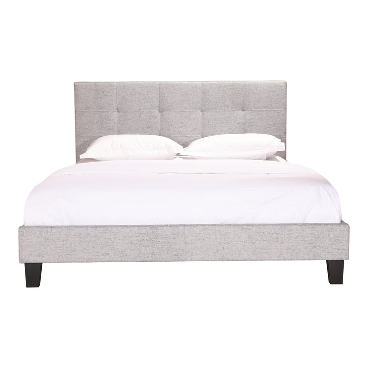 Moe's Home Collection Eliza Grey Tufted Upholstered King Size Bed