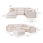 Moe's Home Collection Justin Grey Modular Sectional