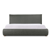 Moe's Home Collection Luzon Slate Vegan Leather Upholstered Queen Size Bed