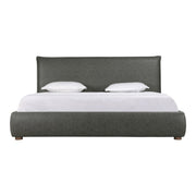 Moe's Home Collection Luzon Slate Vegan Leather Upholstered Queen Size Bed