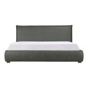 Moe's Home Collection Luzon Slate Vegan Leather Upholstered Queen Size Bed