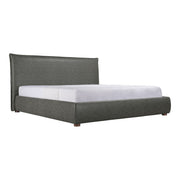 Moe's Home Collection Luzon Slate Vegan Leather Upholstered Queen Size Bed